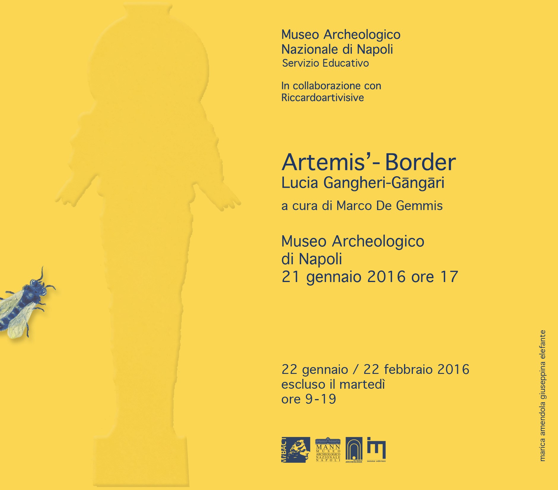 Artemis’ Border mostra personale Lucina Gangheri museo MANN di Napoli